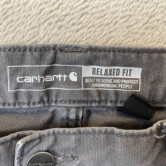 Carhartt Mens Work Pants 36x32 Rugged Flex 5-Pocket Relaxed Gray Straight Casual - Picture 8 of 15